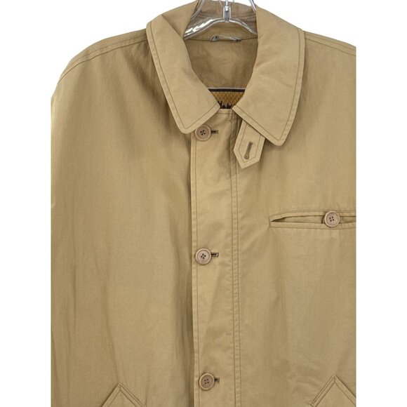 Fendi Tan Mens Medium Field Jacket authentic Italian Button Closure sz 38 US - Picture 7 of 16